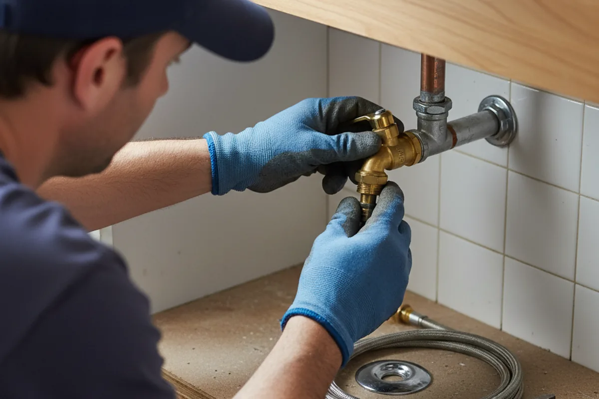 Shutoff valve and fitting work during Repiping in Walnut Bottom